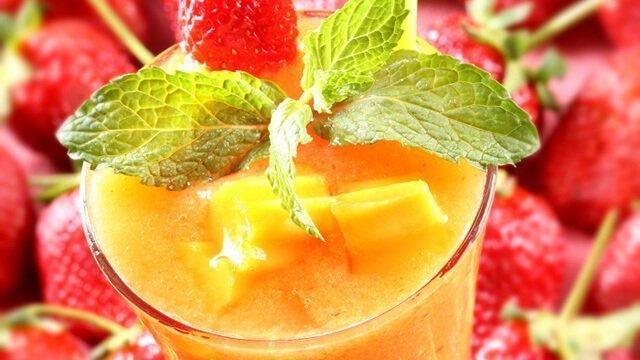 Recipe for Mango-Strawberry Swirl Smoothie from Brian Rossiter