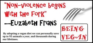 Being Vegan poster featuring Elizabeth Frians