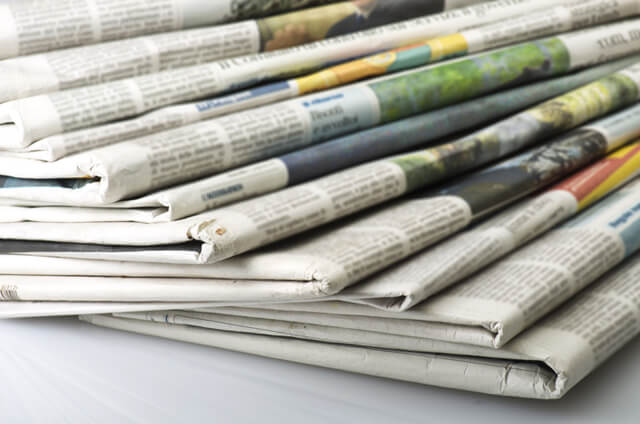 A pile of newspapers