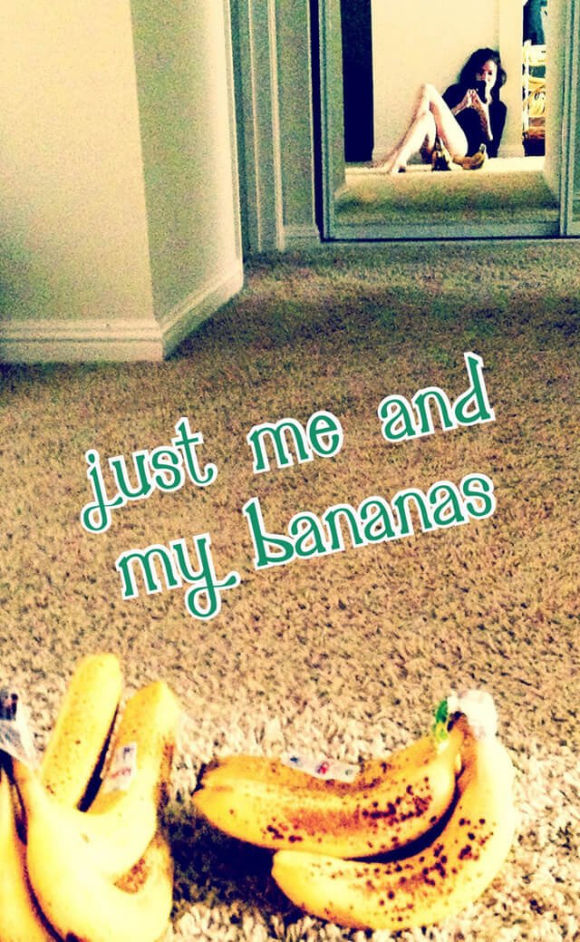 Jenny Lapan is photographed with bananas