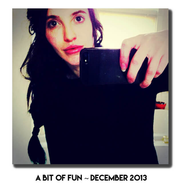 Jenny Lapan photographs herself in December 2013
