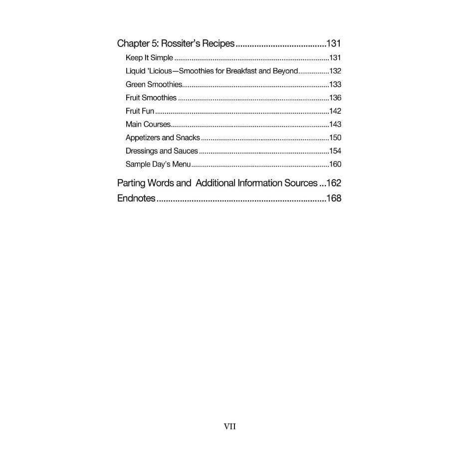 Alive by Brian Rossiter - Table of Contents 2 - raw vegan guide - Fruit-Powered Store