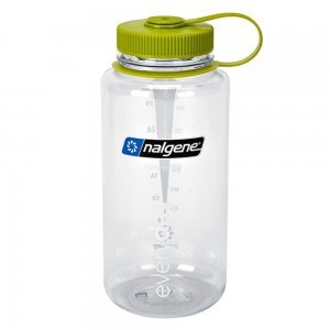 Nalgene bottles - smoothie bottles - clear bottle with green cap - Fruit-Powered Store